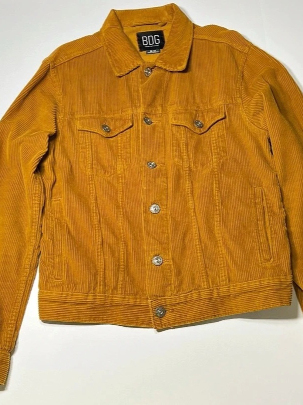 BDG Corduroy Jacket in Yellow Size Medium Like New